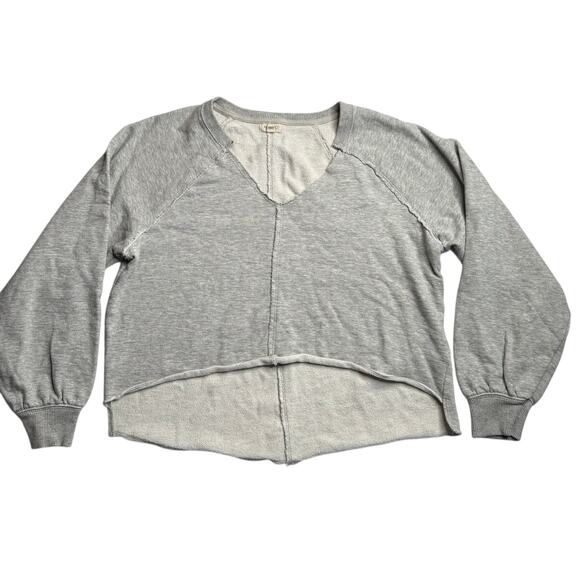 Anthropologie Pilcro Reworked Popover V-Neck Sweatshirt - Picture 3 of 9